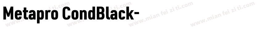 Metapro CondBlack字体转换